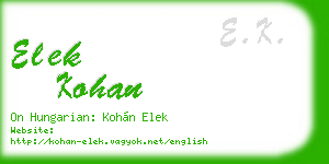 elek kohan business card